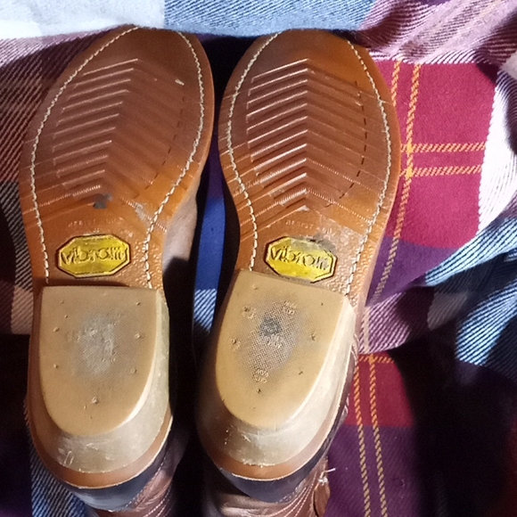 EUC Vibram Leather Western Boots Made In USA Size 7 - Picture 7 of 8